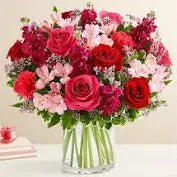 Dozen Red Roses Vase Arrangement